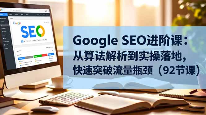 Google SEO进阶课:从算法解析到实操落地,快速突破流量瓶颈(92节课远创网-专注分享副业落地实操课程 – 全网首发_高质量项目输出远创网
