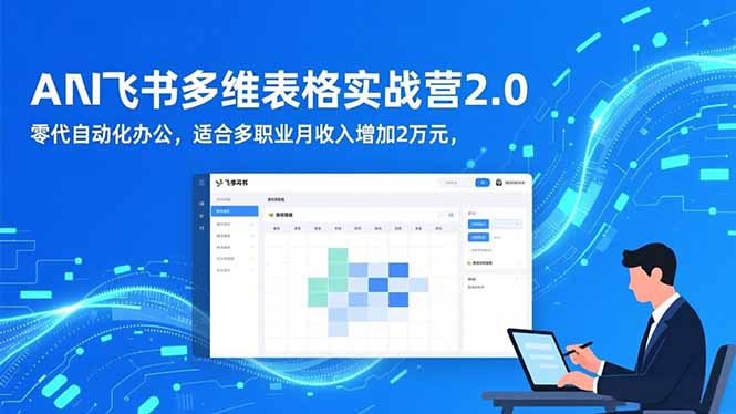 AI+飞书多维表格实战营2.0:零代码自动化办公,适合多职业月收入增加2万元远创网-专注分享副业落地实操课程 – 全网首发_高质量项目输出远创网