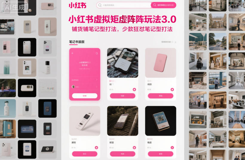 小红书虚拟矩阵玩法3.0,铺货铺笔记型打法,少款狂怼笔记型打法远创网-专注分享副业落地实操课程 – 全网首发_高质量项目输出远创网