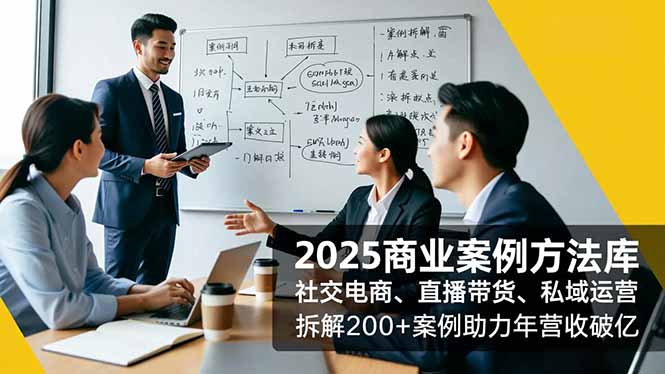 2025商业案例方法库，社交电商、直播带货、私域运营，拆解200+案例助力年营收破亿远创网-专注分享副业落地实操课程 – 全网首发_高质量项目输出远创网