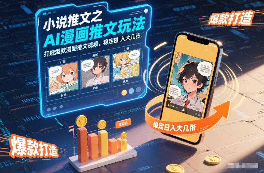 小说推文之AI漫画推文玩法，打造爆款漫画推文视频，稳定日入大几张远创网-专注分享副业落地实操课程 – 全网首发_高质量项目输出远创网