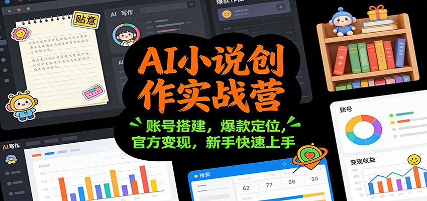 AI小说创作实战营：账号搭建，爆款定位，官方变现，新手快速上手米创网-专注分享副业落地实操课程 – 全网首发_高质量项目输出远创网