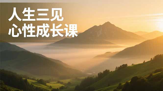 人生三见心性成长课，见天地众生自己，搞透人性安顿身心，活出清晰自我，内在富足无价米创网-专注分享副业落地实操课程 – 全网首发_高质量项目输出远创网