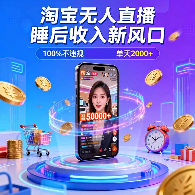 淘宝无人直播，不违规不封号，直播100小时卖了5万，年底旺季！远创网-专注分享副业落地实操课程 – 全网首发_高质量项目输出远创网