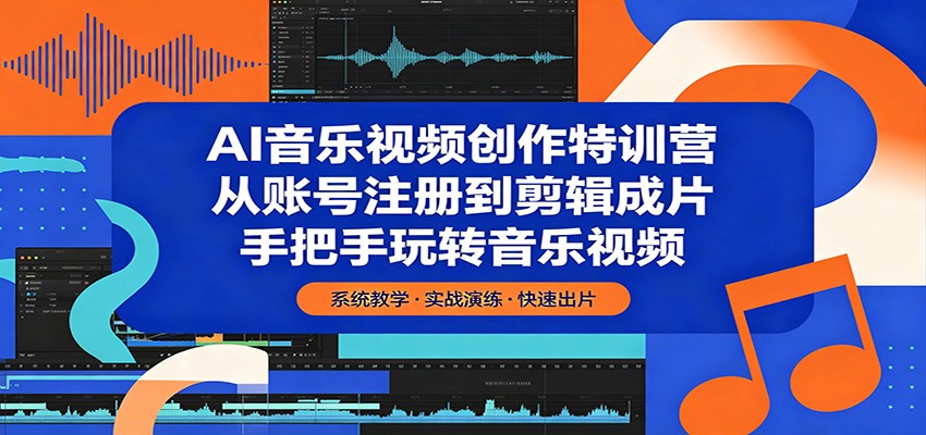 AI音乐视频创作特训营：从账号注册到剪辑成片，手把手玩转音乐视频米创网-专注分享副业落地实操课程 – 全网首发_高质量项目输出远创网