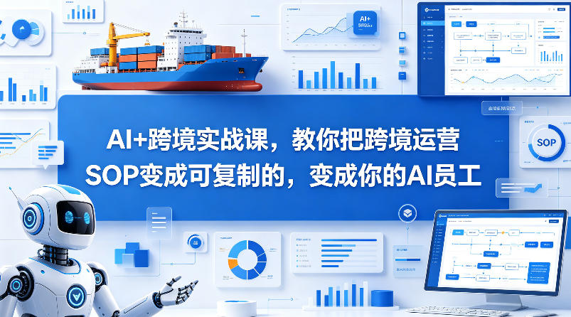 AI+跨境实战课，教你把跨境运营S0变成可复制的，变成你的AI员工米创网-专注分享副业落地实操课程 – 全网首发_高质量项目输出远创网