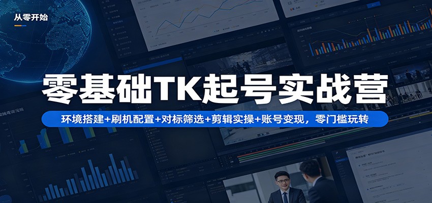 零基础TK起号实战营：环境搭建+ 刷机配置+对标筛选+剪辑实操+账号变现，零门槛玩转米创网-专注分享副业落地实操课程 – 全网首发_高质量项目输出远创网