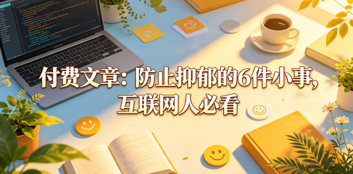 付费文章：防止抑郁的6件小事，互联网人必看！米创网-专注分享副业落地实操课程 – 全网首发_高质量项目输出远创网