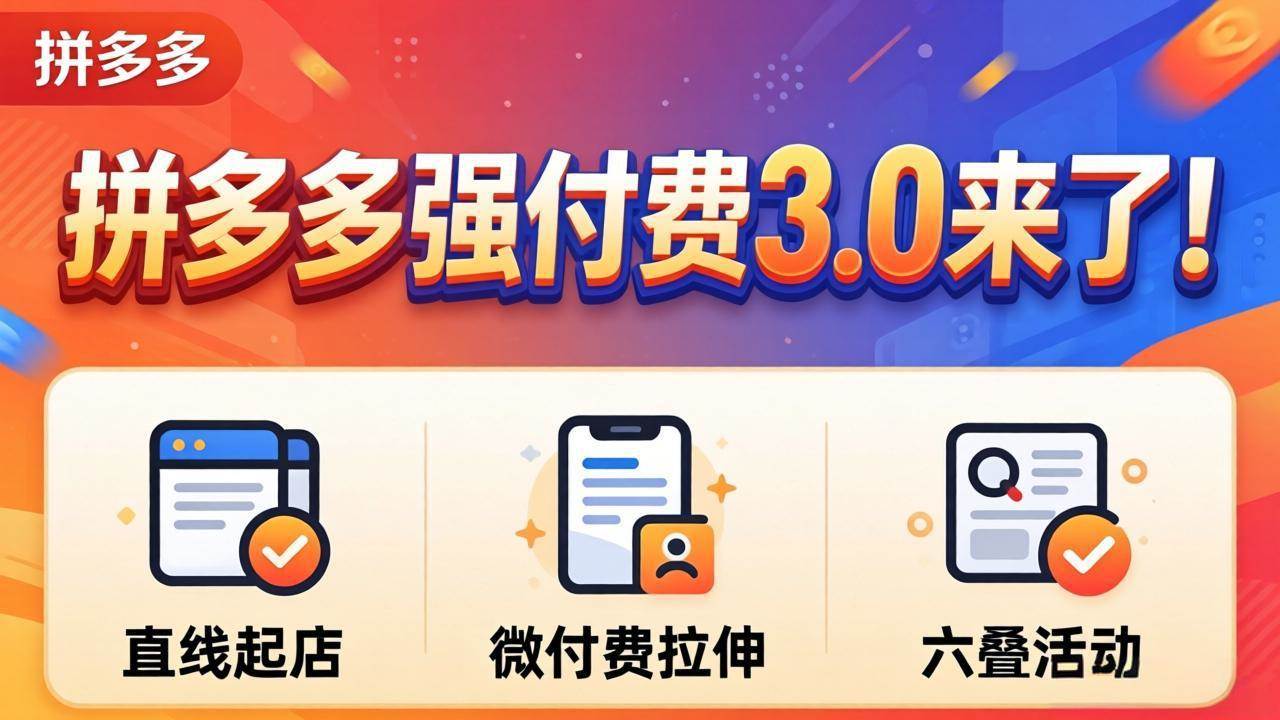 （18284期）拼多多强付费3.0来了（更新4月）直线起店+微付费拉伸+六叠活动，稳定起店破解流量瓶颈米创网-专注分享副业落地实操课程 – 全网首发_高质量项目输出远创网