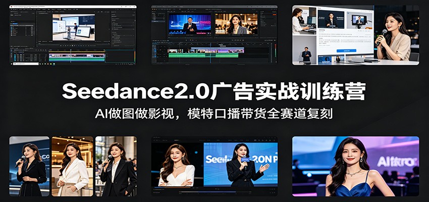 Seedance2.0广告实战训练营：AI做图做影视，模特口播带货全赛道复刻米创网-专注分享副业落地实操课程 – 全网首发_高质量项目输出远创网