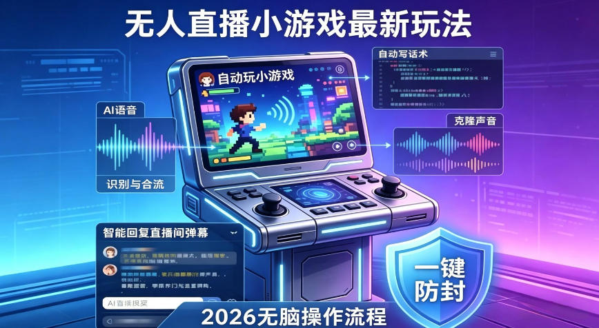 2026年AI无人直播小游戏全流程，不违规不封号，开启创业副业增收之路，小白月入1w+【揭秘】米创网-专注分享副业落地实操课程 – 全网首发_高质量项目输出远创网