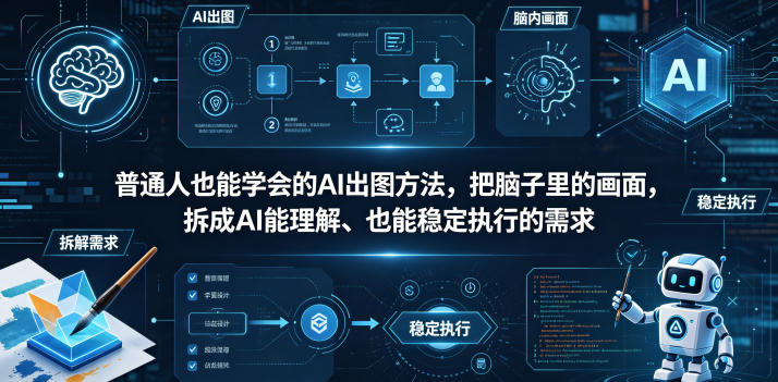 普通⼈也能学会的AI出图⽅法，把脑子里的画面，拆成AI能理解、也能稳定执行的需求【文档】米创网-专注分享副业落地实操课程 – 全网首发_高质量项目输出远创网