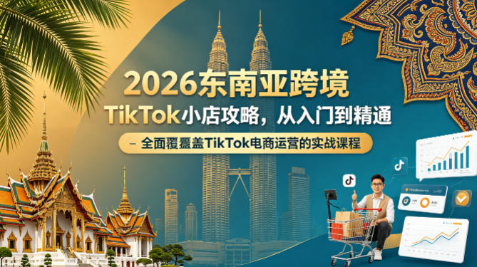 2026东南亚跨境TikTok小店攻略，从入门到精通、全面覆盖TikTok电商运营的实战课程（更新4月）米创网-专注分享副业落地实操课程 – 全网首发_高质量项目输出远创网