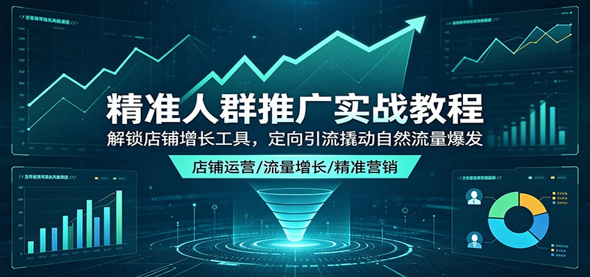 精准人群推广实战教程：解锁店铺增长工具，定向引流撬动自然流量爆发米创网-专注分享副业落地实操课程 – 全网首发_高质量项目输出远创网
