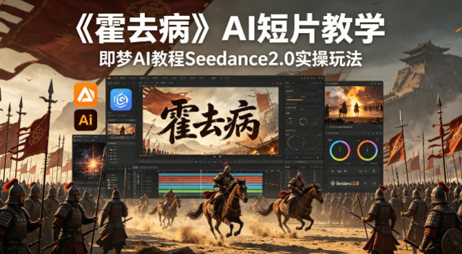 《霍去病》AI短片教学，即梦AI教程Seedance2.0实操玩法米创网-专注分享副业落地实操课程 – 全网首发_高质量项目输出远创网