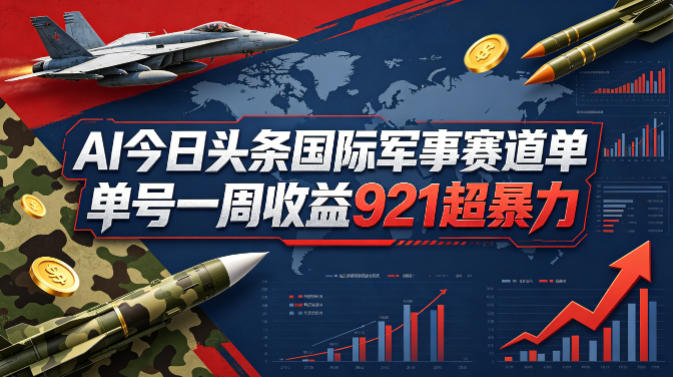 AI今日头条国际军事赛道，单号一周收益921，超暴力米创网-专注分享副业落地实操课程 – 全网首发_高质量项目输出远创网