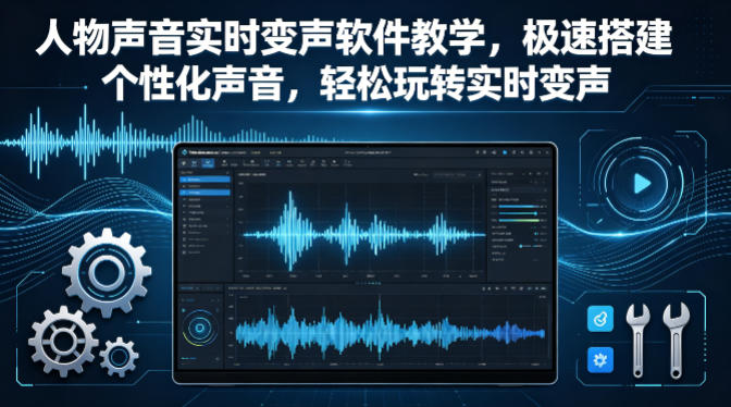 人物声音实时变声软件教学，极速搭建个性化声音，轻松玩转实时变声米创网-专注分享副业落地实操课程 – 全网首发_高质量项目输出远创网