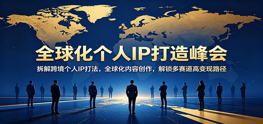 全球化个人IP打造峰会：拆解跨境个人IP打法，全球化内容创作，解锁多赛道高变现路径米创网-专注分享副业落地实操课程 – 全网首发_高质量项目输出远创网