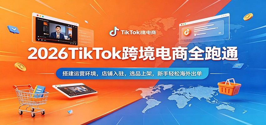2026TikTok跨境电商全跑通：搭建运营环境，店铺入驻，选品上架，新手轻松海外出单米创网-专注分享副业落地实操课程 – 全网首发_高质量项目输出远创网