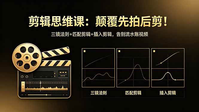 （18285期）剪辑思维课：颠覆先拍后剪！三镜法则+匹配剪辑+插入剪辑，告别流水账视频米创网-专注分享副业落地实操课程 – 全网首发_高质量项目输出远创网