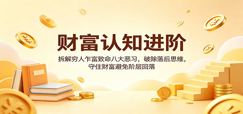财富认知进阶：拆解穷人乍富致命八大恶习，破除落后思维，守住财富避免阶层回落米创网-专注分享副业落地实操课程 – 全网首发_高质量项目输出远创网