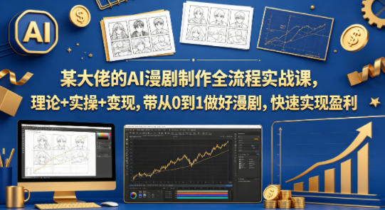 某大佬的AI漫剧制作全流程实战课，理论+实操+变现，带从0到1做好漫剧，快速实现盈利米创网-专注分享副业落地实操课程 – 全网首发_高质量项目输出远创网