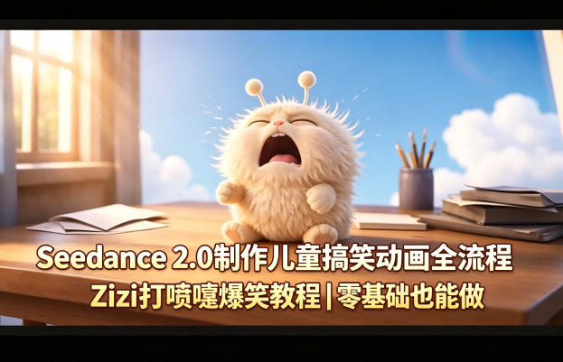 Seedance 2.0制作儿童搞笑动画全流程Zizi打喷嚏爆笑教程｜零基础也能做米创网-专注分享副业落地实操课程 – 全网首发_高质量项目输出远创网