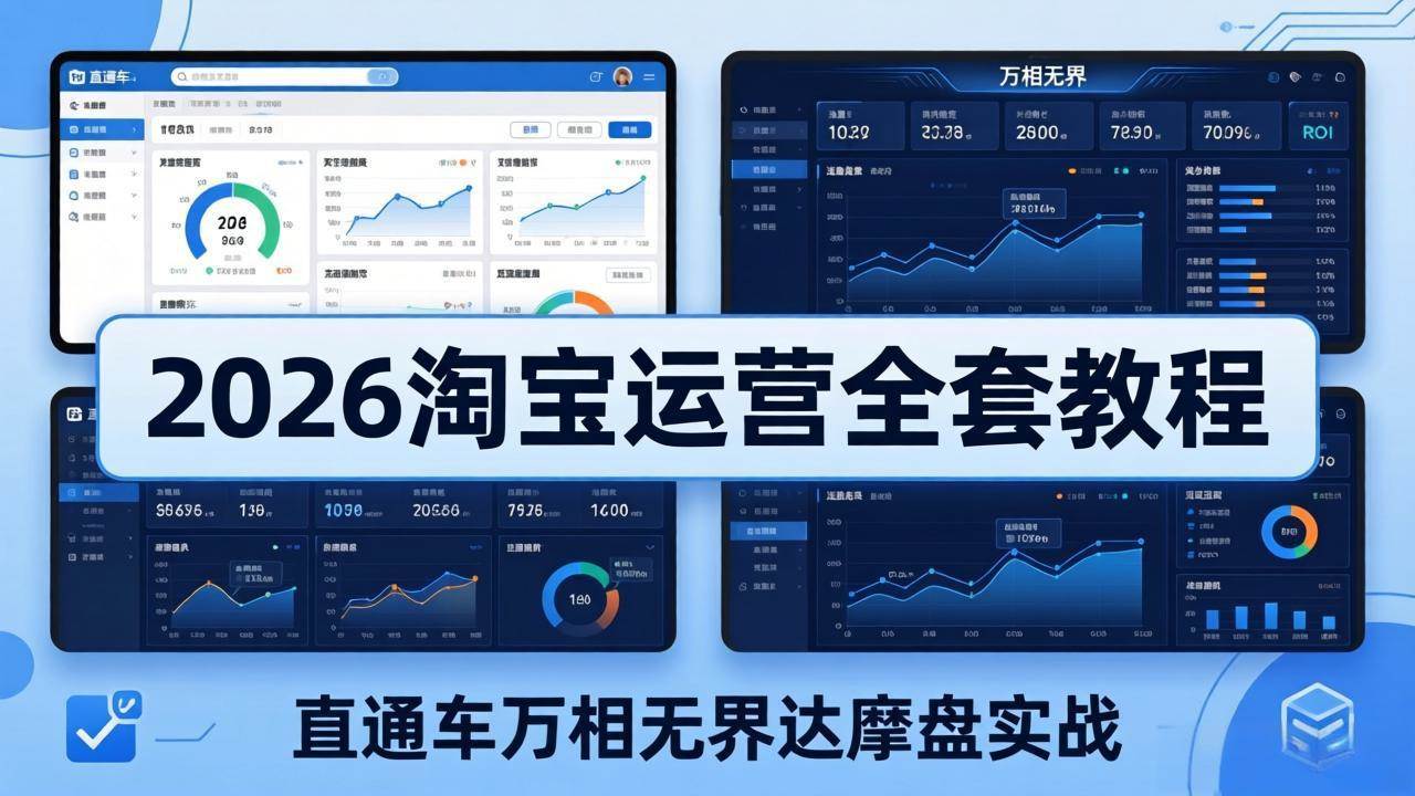 （18308期）2026淘宝运营全套教程(更新5月3日)，直通车万相无界达摩盘实战，从基础到进阶提升流量转化米创网-专注分享副业落地实操课程 – 全网首发_高质量项目输出远创网