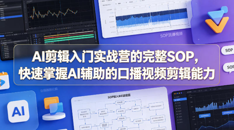 AI剪辑入门实战营的完整SOP，快速掌握AI辅助的口播视频剪辑能力米创网-专注分享副业落地实操课程 – 全网首发_高质量项目输出远创网