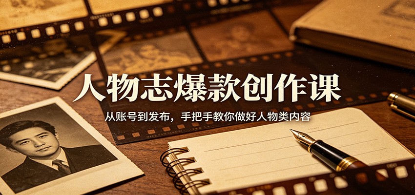 人物志爆款创作课：从账号到发布，手把手教你做好人物类内容米创网-专注分享副业落地实操课程 – 全网首发_高质量项目输出远创网