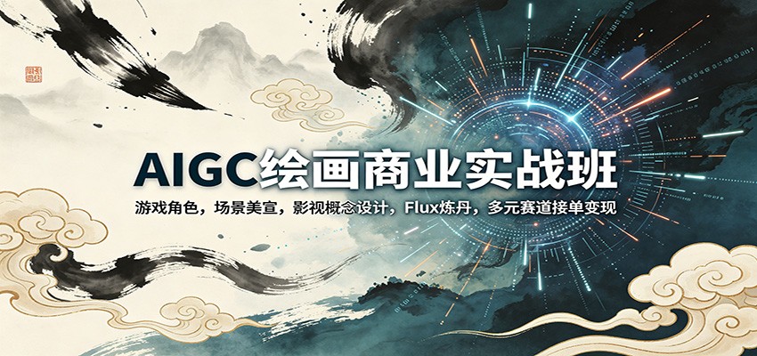 AIGC绘画商业实战班：游戏角色，场景美宣，影视概念设计，Flux炼丹，多元赛道接单变现米创网-专注分享副业落地实操课程 – 全网首发_高质量项目输出远创网