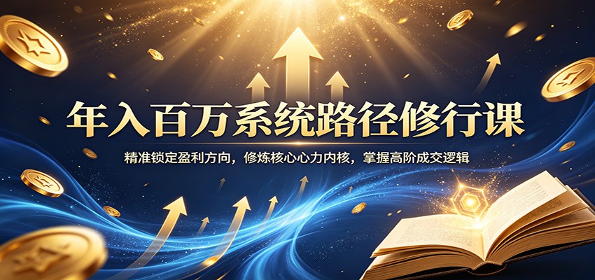 年入百万系统路径修行课：精准锁定盈利方向，修炼核心心力内核，掌握高阶成交逻辑米创网-专注分享副业落地实操课程 – 全网首发_高质量项目输出远创网
