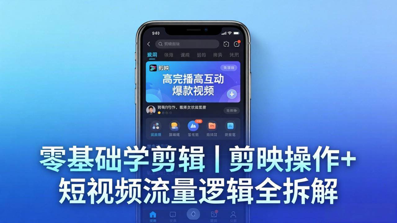 （18117期） 【零基础学剪辑】剪映操作+短视频流量逻辑全拆解｜手把手教你剪出高完播高互动爆款视频米创网-专注分享副业落地实操课程 – 全网首发_高质量项目输出远创网