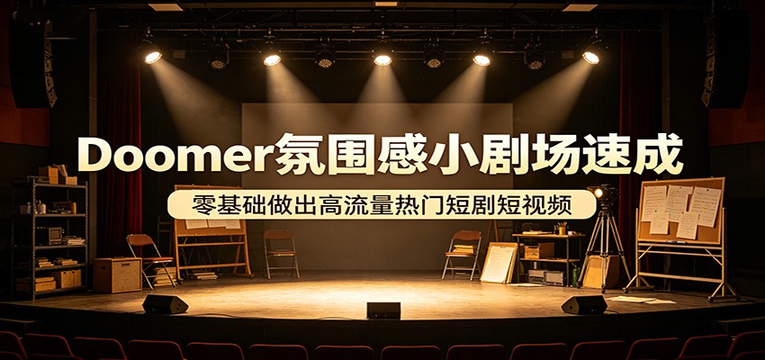 Doomer氛围感小剧场速成，零基础做出高流量热门短剧短视频米创网-专注分享副业落地实操课程 – 全网首发_高质量项目输出远创网