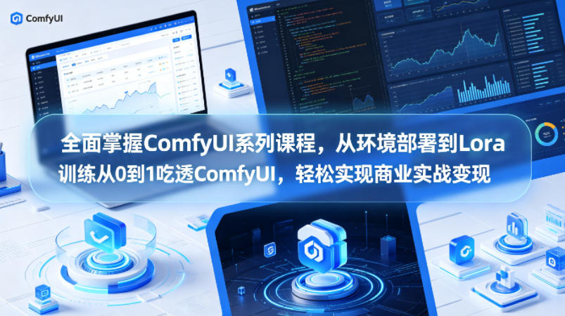 全面掌握ComfyUI系列课程，从环境部署到Lora训练从0到1吃透ComfyUI，轻松实现商业实战变现米创网-专注分享副业落地实操课程 – 全网首发_高质量项目输出远创网