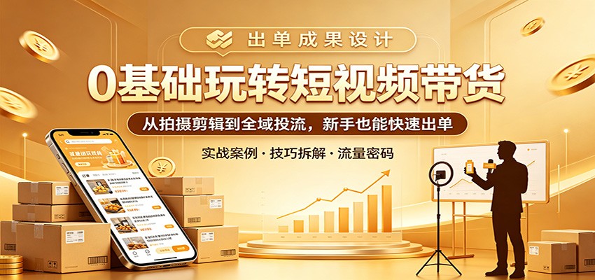 0基础玩转短视频带货：从拍摄剪辑到全域投流，新手也能快速出单米创网-专注分享副业落地实操课程 – 全网首发_高质量项目输出远创网