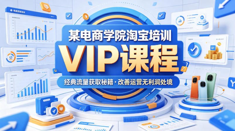 某电商学院淘宝培训VIP课程，各种经典有用的流量获取秘籍，改善运营产品没利润的处境（2026年5月）米创网-专注分享副业落地实操课程 – 全网首发_高质量项目输出远创网
