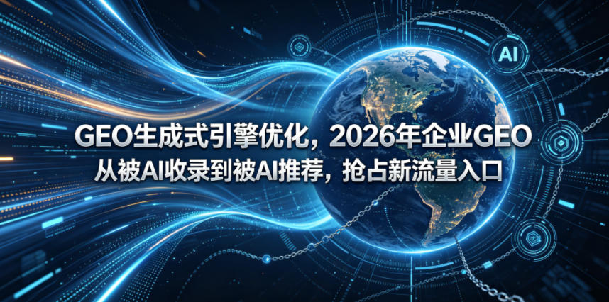 GEO生成式引擎优化，2026年企业GEO从被AI收录到被AI推荐，抢占新流量入口米创网-专注分享副业落地实操课程 – 全网首发_高质量项目输出远创网