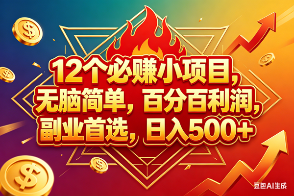 （18272期）12个必赚钱的小项目，百分百赚米，无脑简单，副业首选，日入600+米创网-专注分享副业落地实操课程 – 全网首发_高质量项目输出远创网