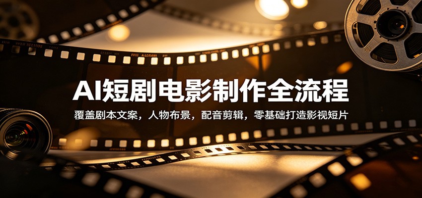 AI短剧电影制作全流程：覆盖剧本文案，人物布景，配音剪辑，零基础打造影视短片米创网-专注分享副业落地实操课程 – 全网首发_高质量项目输出远创网